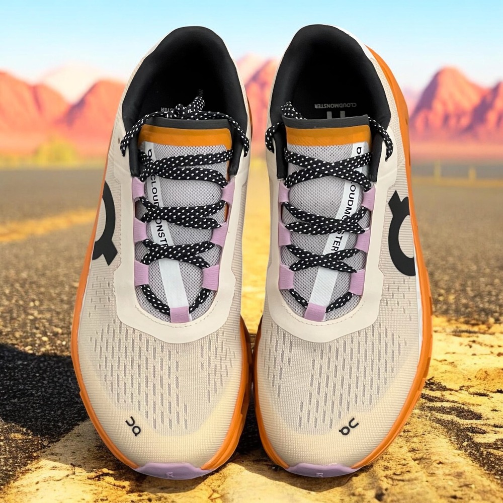 On Cloudmonster Women Size 7.5 Running Shoes Fawn Turmeric 61.98652 - Picture 6 of 14